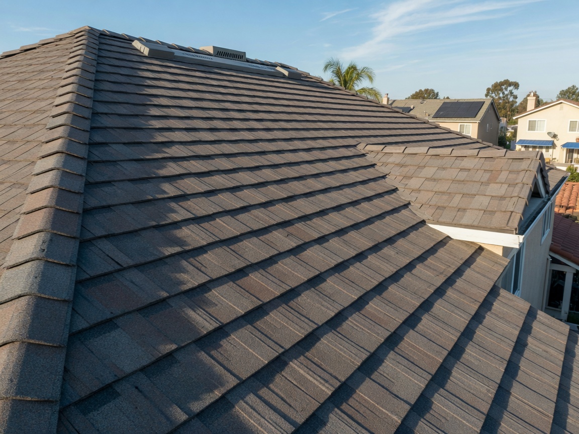 Asphalt shingle roofing installed in Southern California